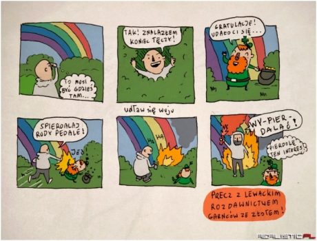 Rudy pedał na końcu tęczy