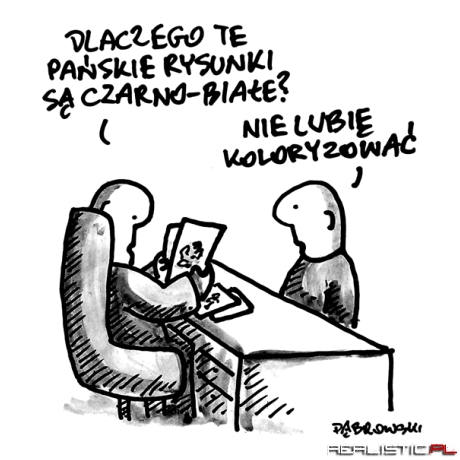 Czarno-białe rysunki