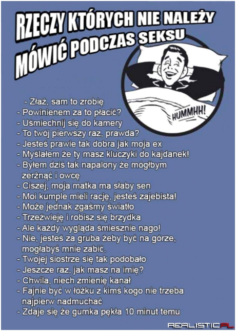 Czego nie powinieneś mówić podczas...