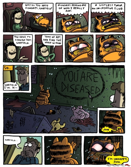 Garfield unhappy