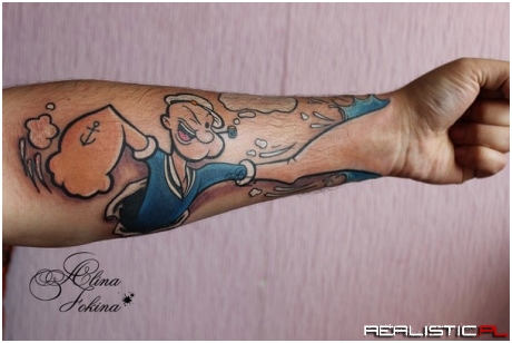 Popeye tatuaż