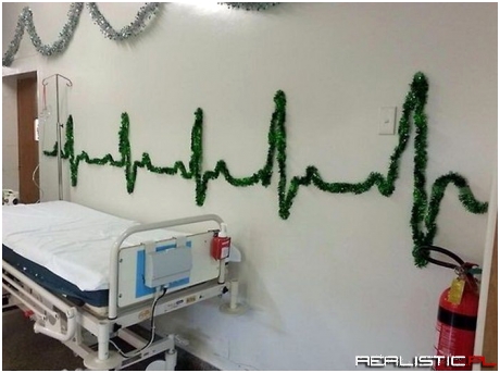 Świąteczne dekoracje w szpitalu