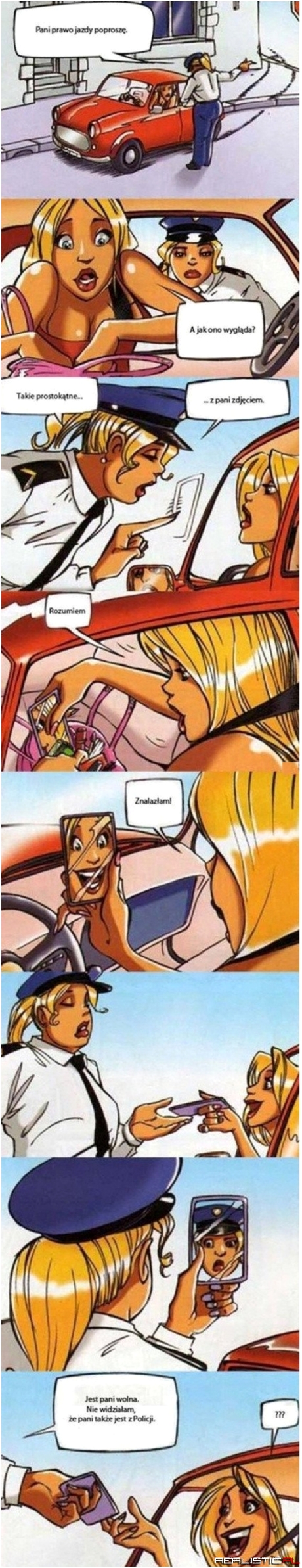 Blondynka zatrzymana przez blondynkę