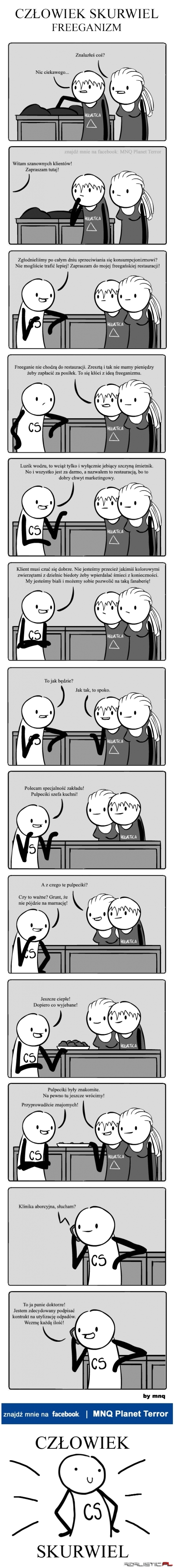 Człowiek Skurwiel - Freeganizm