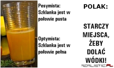 Pesymista vs optymista vs Polak