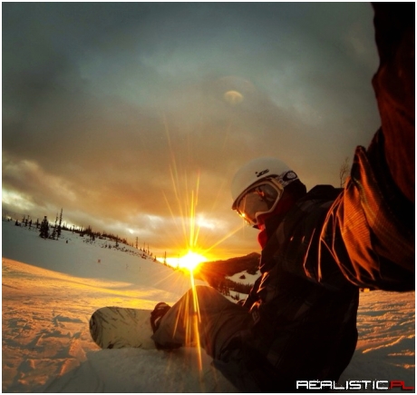 Snowboardowa samojebka