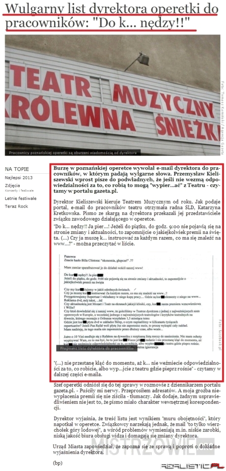 Trochę się zdenerwował