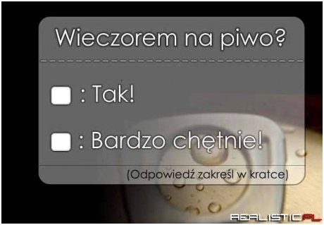 Wieczorem na piwo...
