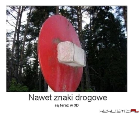 Znaki drogowe w 3 D