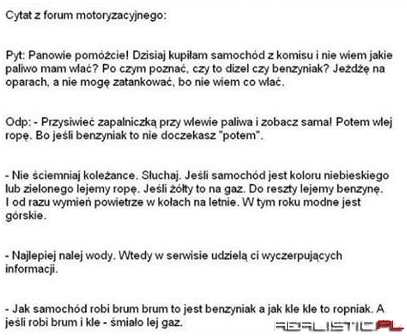 Cytat z forum motoryzacyjnego