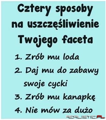 Jak uszczęśliwić swojego faceta