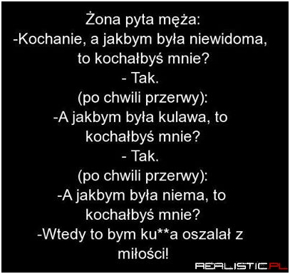 Żona pyta męża