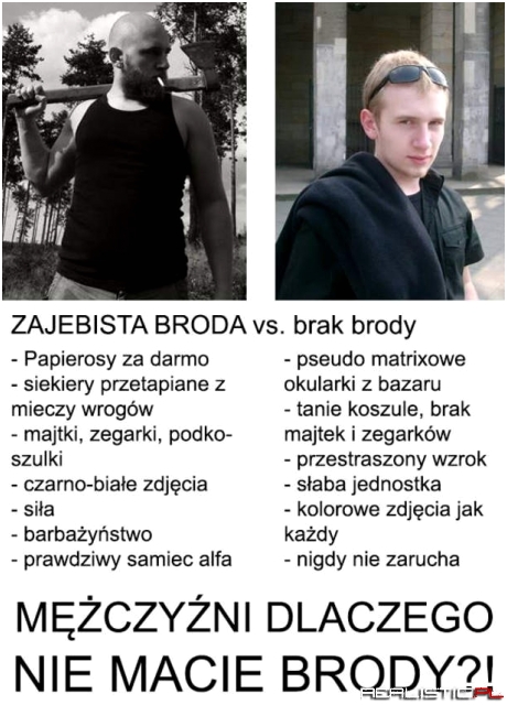Broda vs brak brody