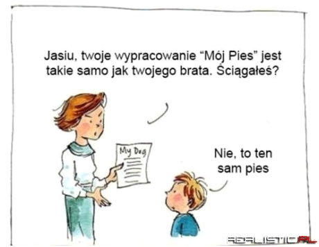 Jasiu zagina nauczycielke