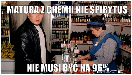 Matura z chemii nie spirytus