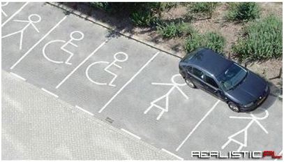 Miejsce parkingowe blondynki