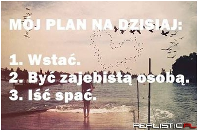 Mój plan na dzisiaj
