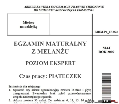 Taki bym zdał