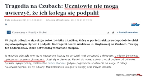 Tragedia świeżo upieczone
