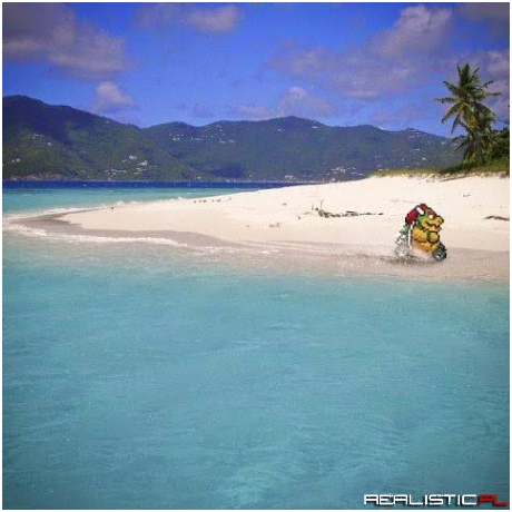 Cruising beach side