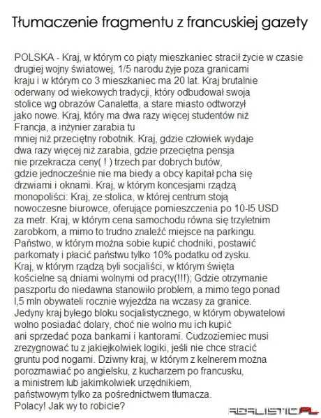 Polacy jak wy to robicie...