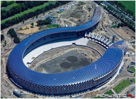 The solar-powered 'dragon' stadium in Kaohsiung, Taiwan