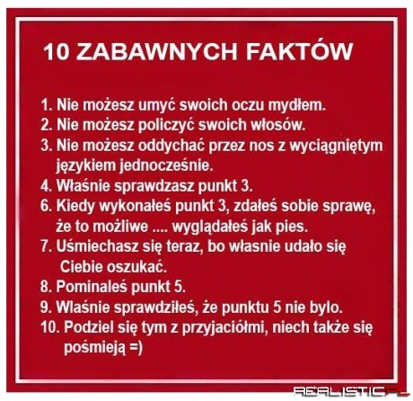10 zabawnych faktów