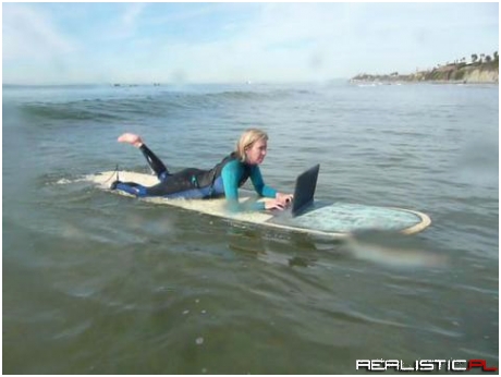 Catching some gnarly waves