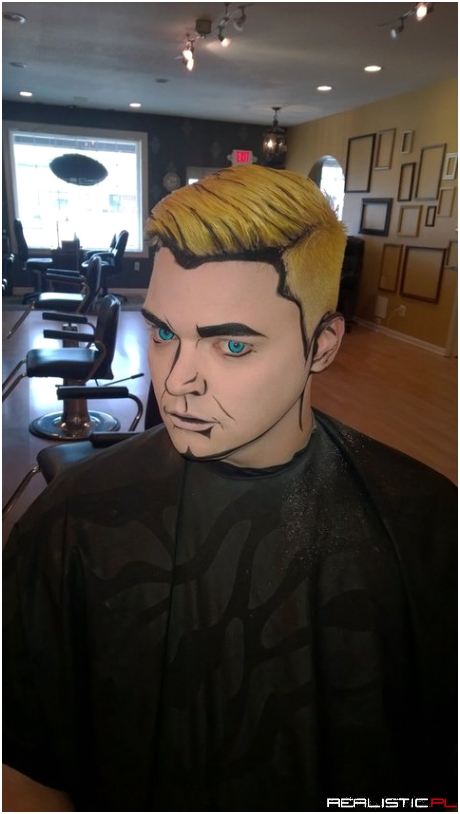 Comic book makeup I did on my boyfriend!