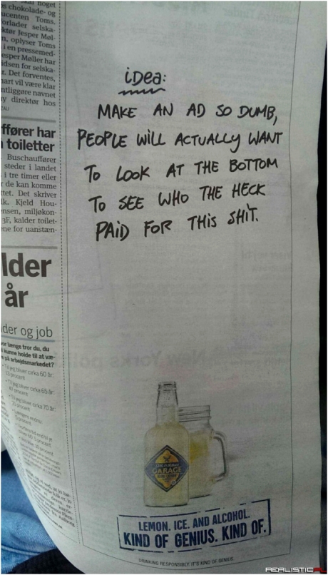 Dumb newspaper ad