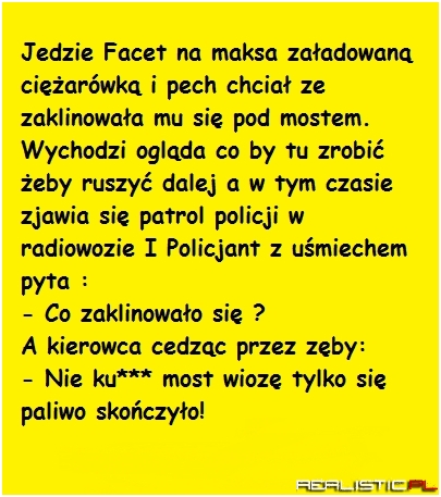 Jedzie facet
