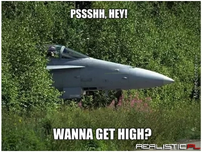 Silly F18, what you doin' in those trees. You know you don't belong there