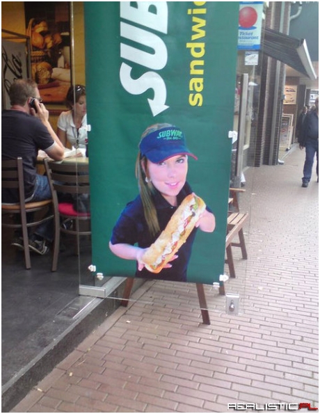 Subway uses midgets to make their sandwiches look bigger