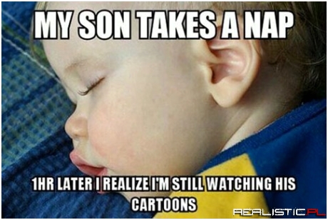 Takes a nap