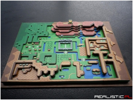 The Legend of Zelda A Link to The Past 3D Papercraft Map