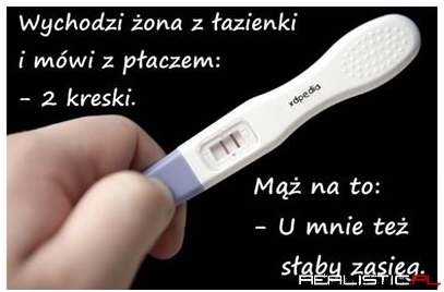 Wychodzi żona z łazienki