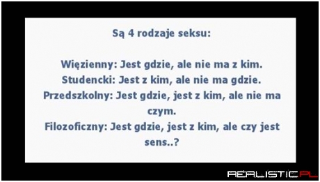 4 rodzaje seksu
