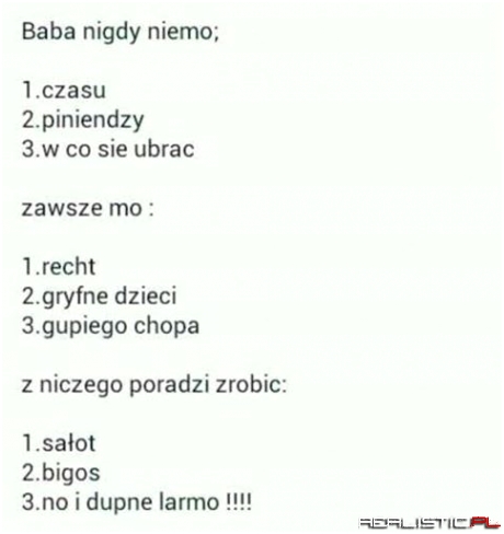 Baba nigdy niemo
