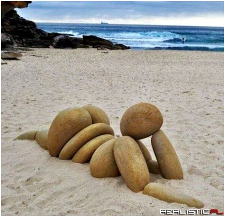 Beach art.