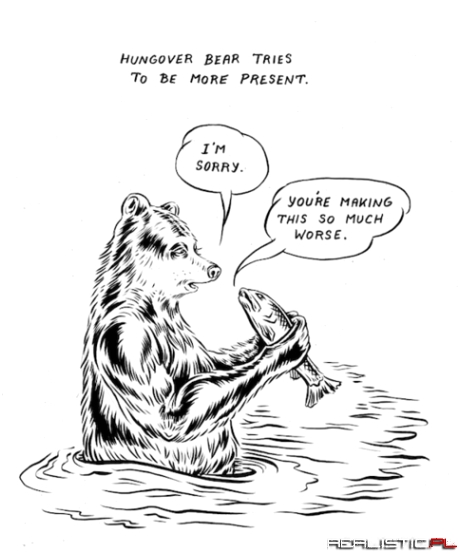 Hungover bear