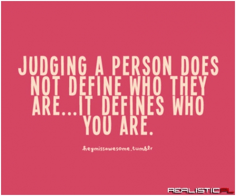 Judging a person
