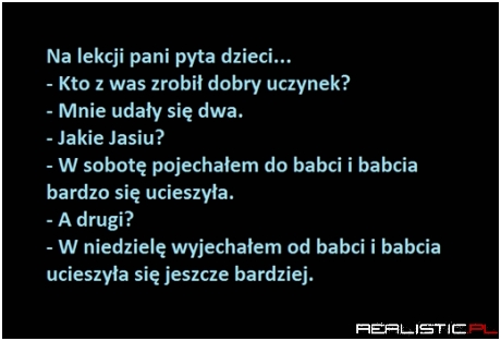 Na lekcji pani pyta dzieci