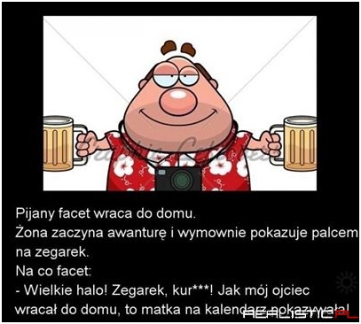 Pijany facet wraca do domu