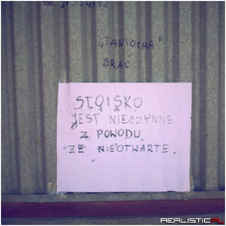 Stoisko nieczynne