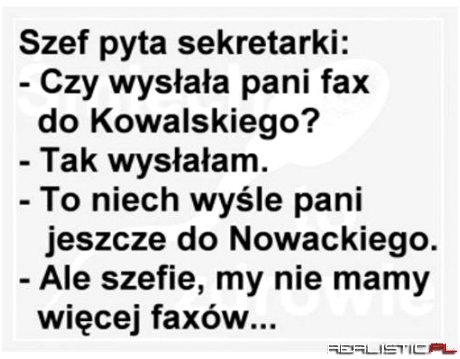 Szef pyta sekretarki