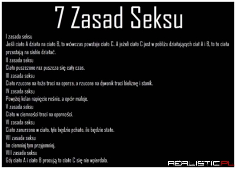 7 zasad seksu