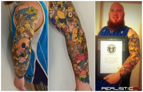 A Simpsons Super Fan Just Set Records With His Homer-fied Sleeve