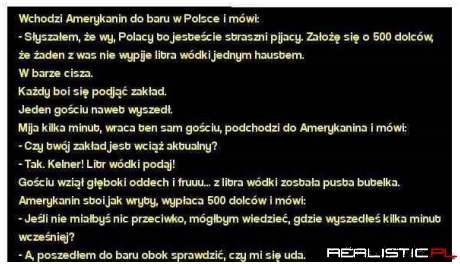 Amerykanin w polskim barze