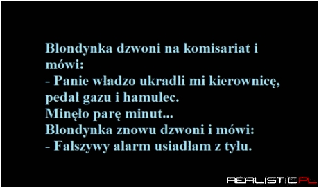 Blondynka dzwoni na komisariat