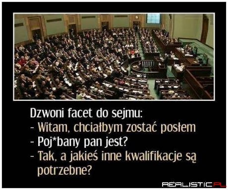 Dzwoni facet do sejmu
